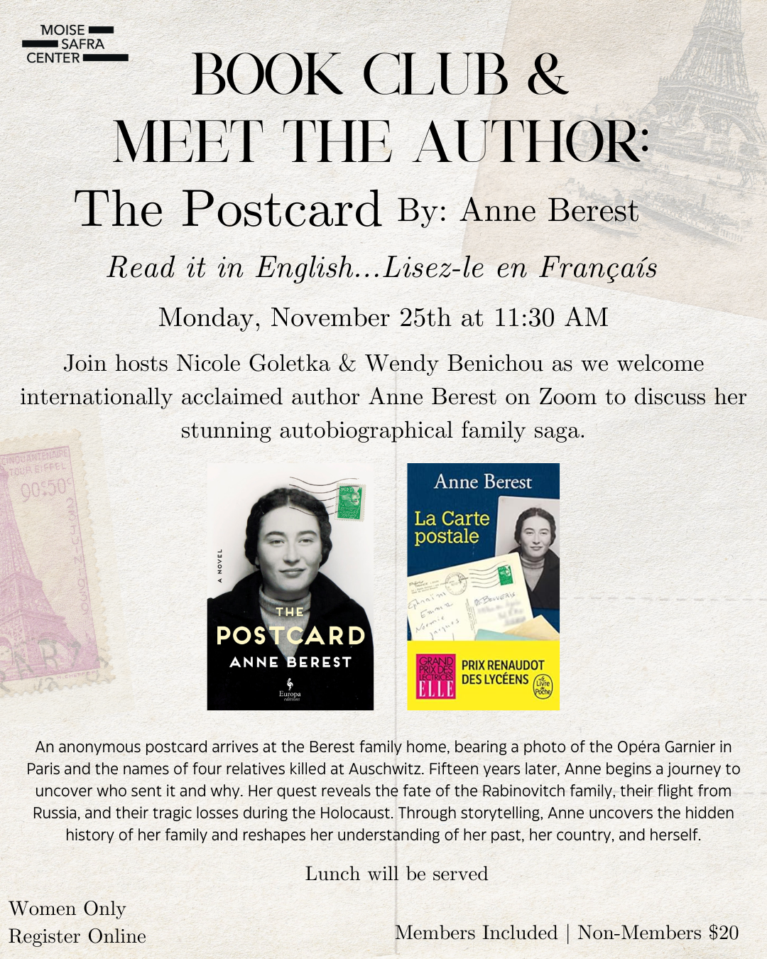 Book Club: The Postcard by Anne Berest